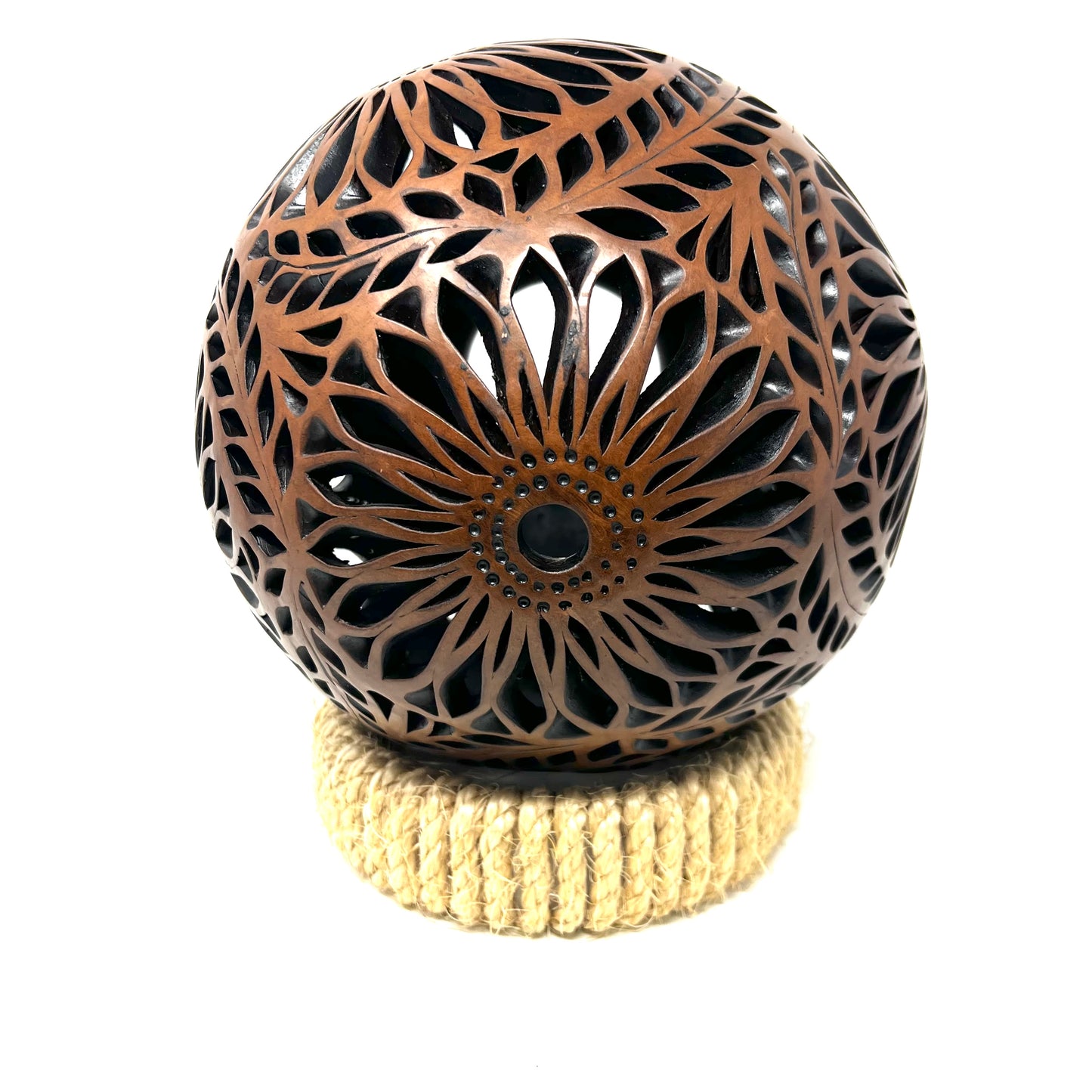 Round Openwork Oaxaca Barro Decorative Ceramic Vase