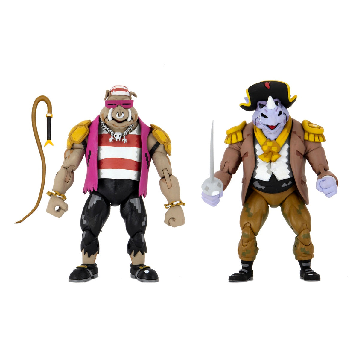 NECA Teenage Mutant Ninja Turtles: Turtles In Time Pirate Rocksteady & Bebop 2-Pack