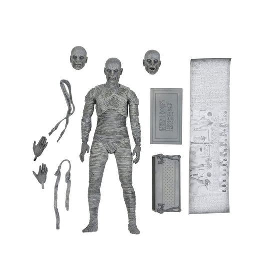 NECA Universal Monsters - 7" Scale Action Figure - Ultimate Mummy (Black & White)